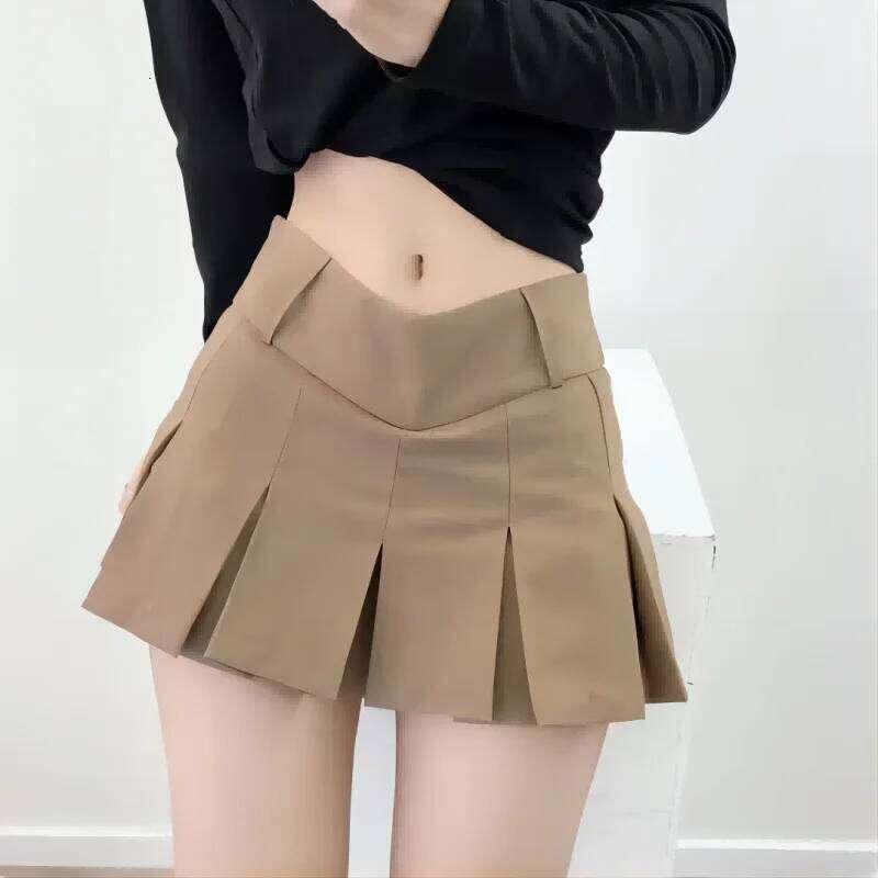The new spring summer solid color pleated skirt looks slim perfect body shape sexy for students safe and private XS~XL Z260314