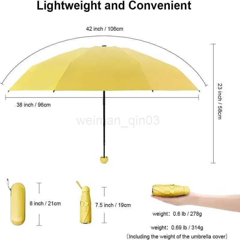 Sun Umbrella Small and Portable Capsule Umbrella Female Sun and Rain Dual Use Sun Umbrella H260314