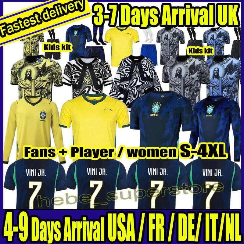 S-4XL 2026 world cup Brasil Soccer Jerseys 25 26 27 BraziLS Retro jersey NEYMAR JR VINI JRL.PAQUETA CUNHA ESTEVAO P.COUTINHO RICHARLISO camisa de futebol Kid kits