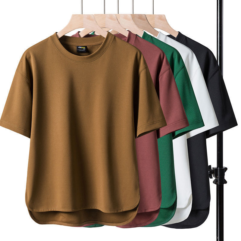 Casual Fashion High Street Trendy Slimfit Loose Men's Shortsleeve French Designer Hoodie Style Large Designer T-shirt Size Onepiece Polo Drop Shipping