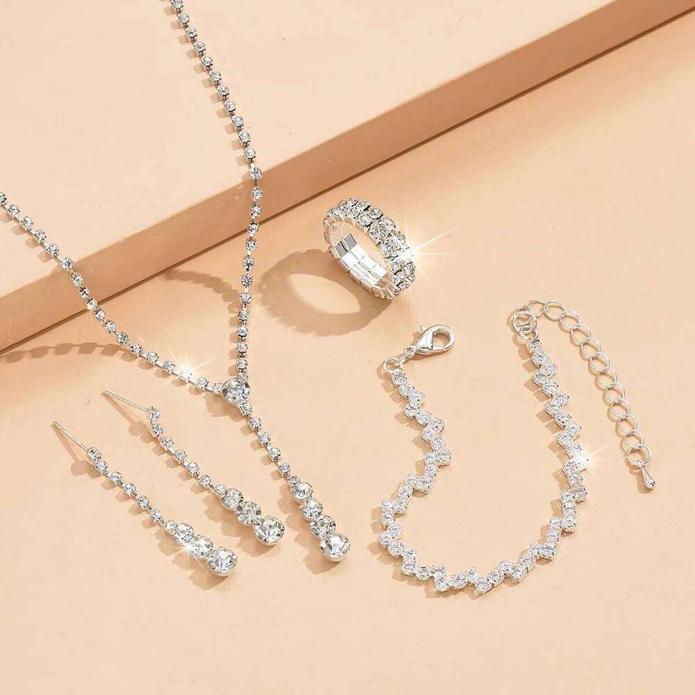 5 pieces of women's minimalist claw chains, earrings, necklaces, bracelets, rings, jewelry sets, banquet parties, holiday gifts Z260313