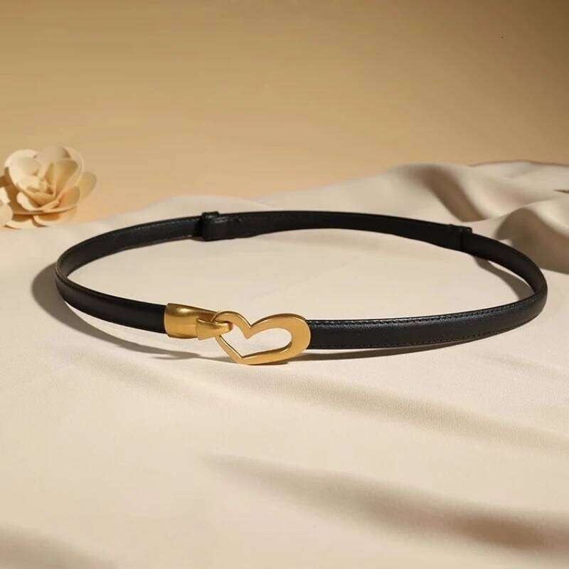 Women's Stylish All-match Slim Skirt Belt Narrow Soft Genuine Leather Fashion Accessory for Ladies Z260226