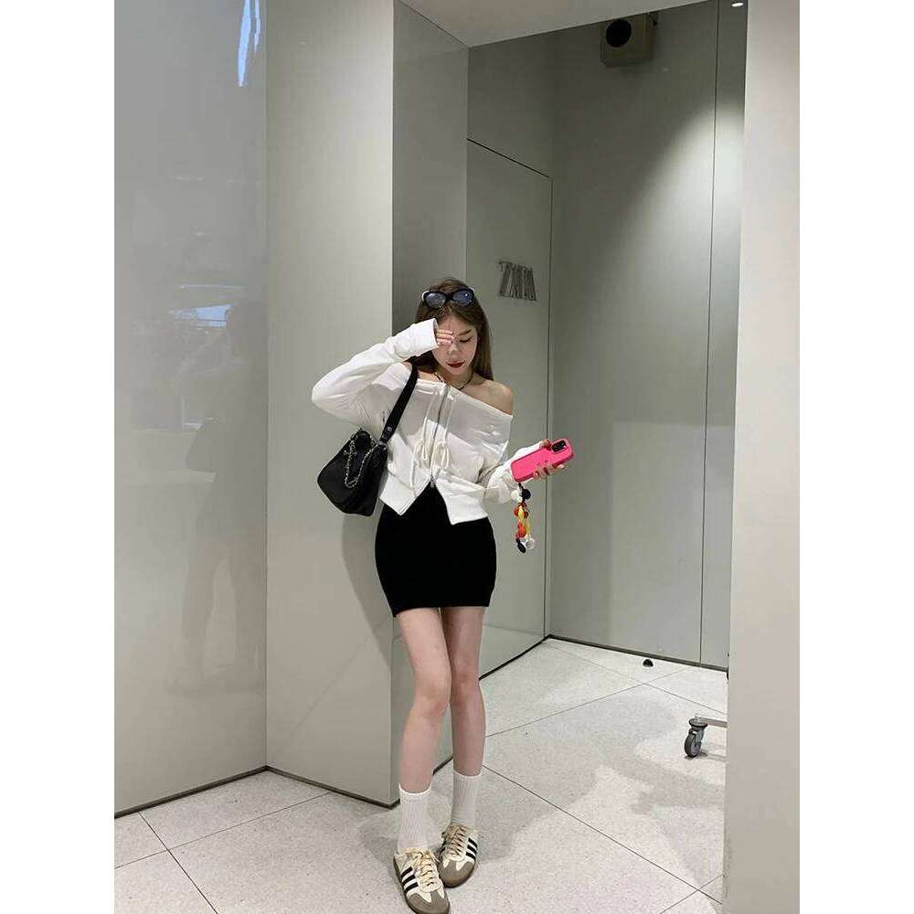 Knitted Ribbed Women High Waisted A-line Skirt Summe Fashion Slim Short Skirts Women's Clothing Z260314