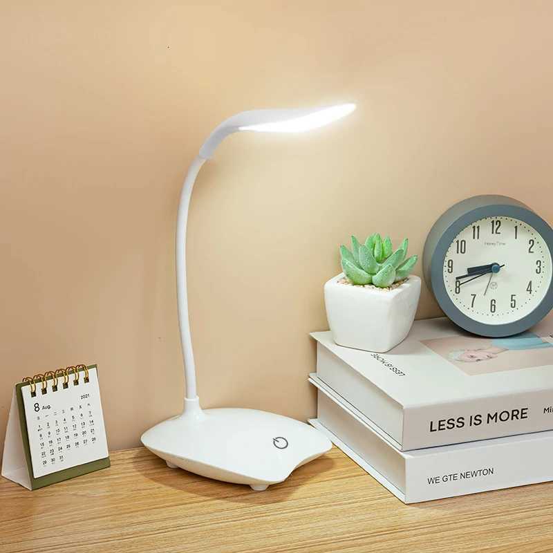 Portable Office Touch Dimming Table Lamp USB Rechargeable Battery LED Night Light Eye Protection Reading Desk Small Book Lamps Y260314