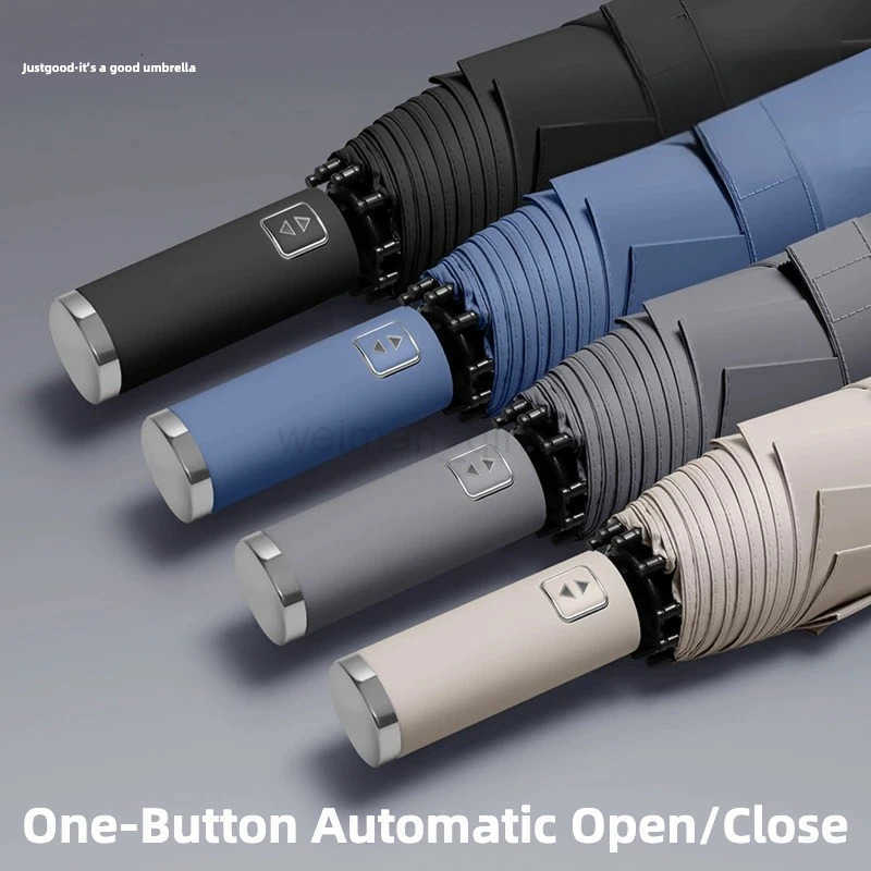 Windproof Automatic Folding Umbrella 125CM Diameter Large Rain Umbrella Sun UV UPF50 Protection Umbrellas for Man and Women H260314