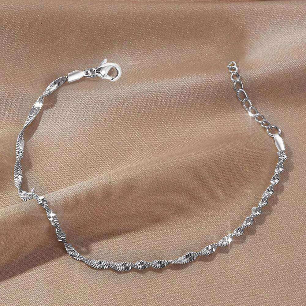 Stainless Steel Simple Chain Bracelet Fashion Bohemian Style Jewelry Party Dinner Friend Gift Suitable For Women's Daily Wear Z260313