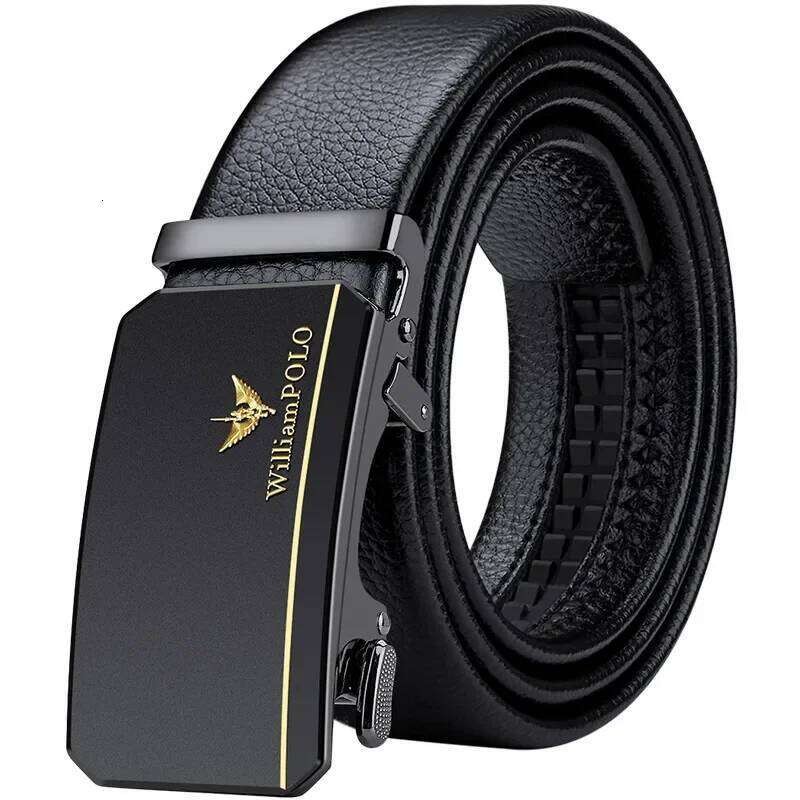 Leather cowhide wear male automatic buckle leather personality youth belt gift to boyfriend husband father Z260226