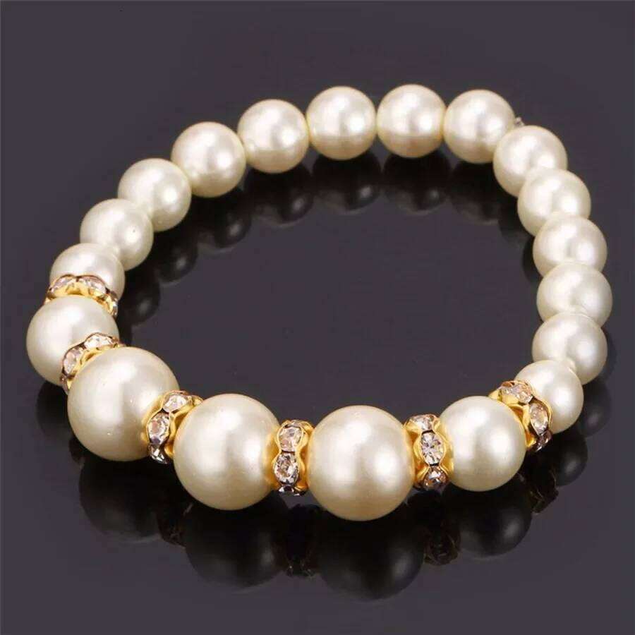 3 In1 Set Elegant Simulated Pearl Earrings Bracelet Long Necklace Women Bridal Wedding Jewelry Gift Beautiful Jewelries Z260313