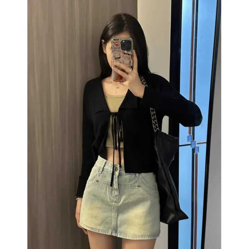 American Retro High Waist Denim Mini Skirt Women Summer plus Size Sexy Slim Design A- Line Wraparound Short Skirt Pants M260314