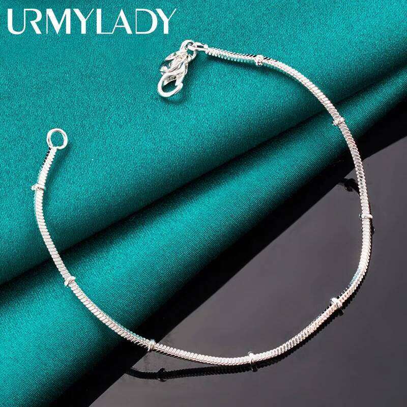 URMYLADY 925 Sterling Silver Snake Chain Bracelet For Women Men Fashion Wedding Party Gift Jewelry Z260313