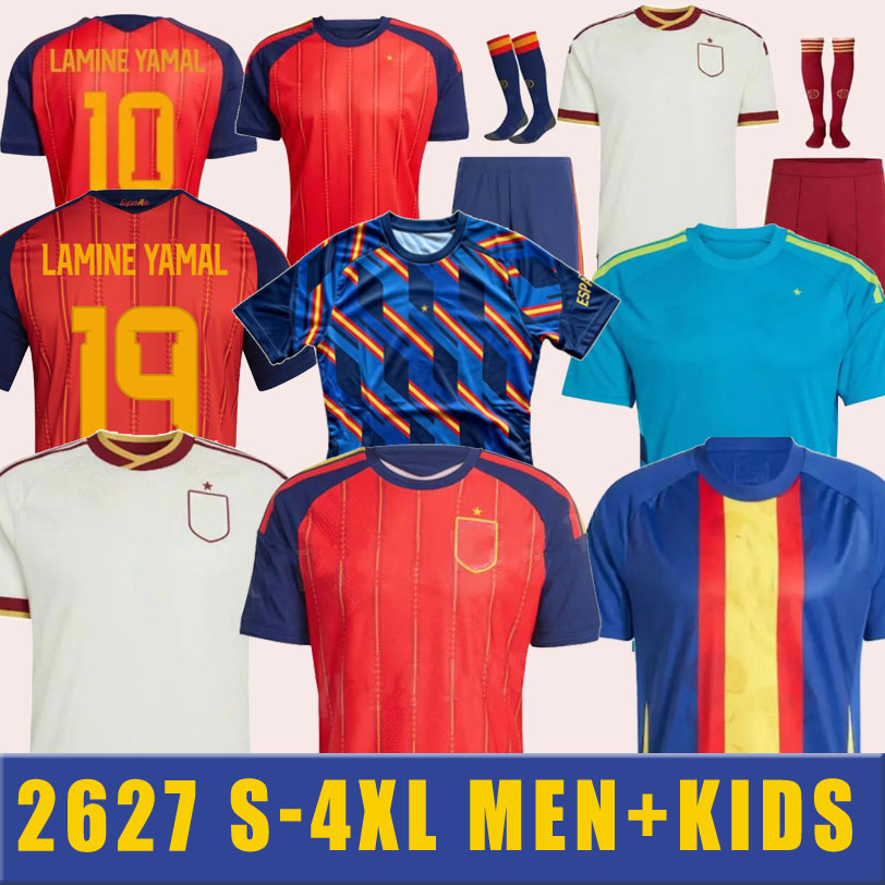 2026 2027 S-4XL spains Soccer Jersey MORATA FERRAN CARVAJAL 2627 National Team Football Shirt 2025 Men Kids Kit LAMINE YAMAL Camisetas Espana RODRI OYARZABAL