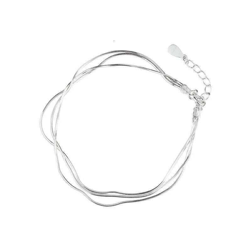 Simple Layer Bracelets Korean Jewelry Hot Fashion 925 Sterling Silver Bracelet for Women Z260313