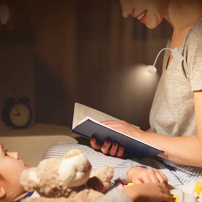 Mini Clip Book Lamp LED Table Lamp Eye Protection 3 Colors Battery Powered Night Light Portable Bedside Student Reading Lamp Y260314