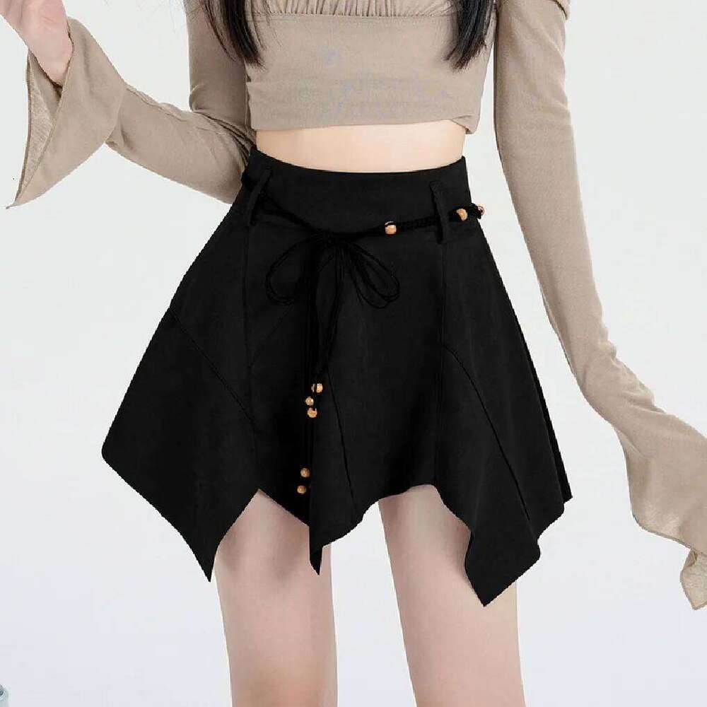 American Retro Irregular for Women in Summer A-line High-waist Anti-exposure Hot Girl Short Skirt Z260314