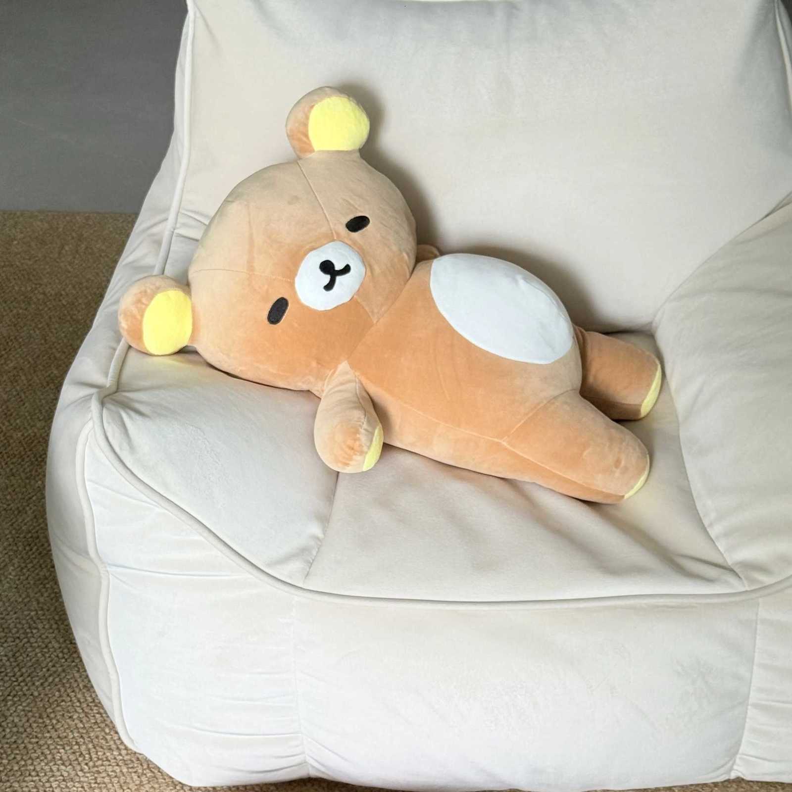36/52/72cm Kawaii Fatty Rilakkumas Plush Toys Doll Sleeping Hug Pillow Cute Room Decor Soft Sofa Cushion Festival Surprise Gifts Y260314