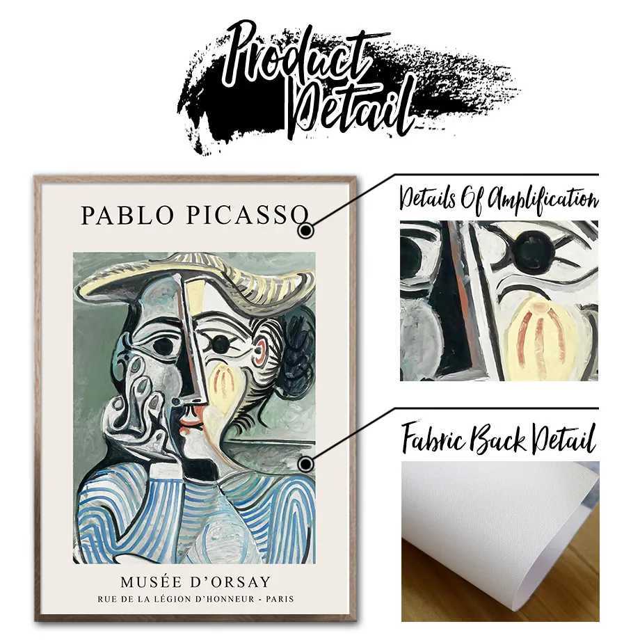 Picasso Poster Abstract Wall Art Canvas Prints Living Room Bedroom William Morris Flower Market Artwork For Bedroom Home Decor D260314