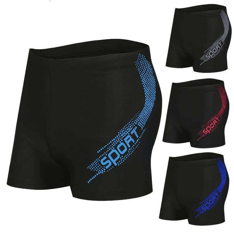 Swimming Trunks with Fashion Prints Men Quick Dry Beach Boxer Shorts Boy Swimwear Bathing Suit Underpants Z260314