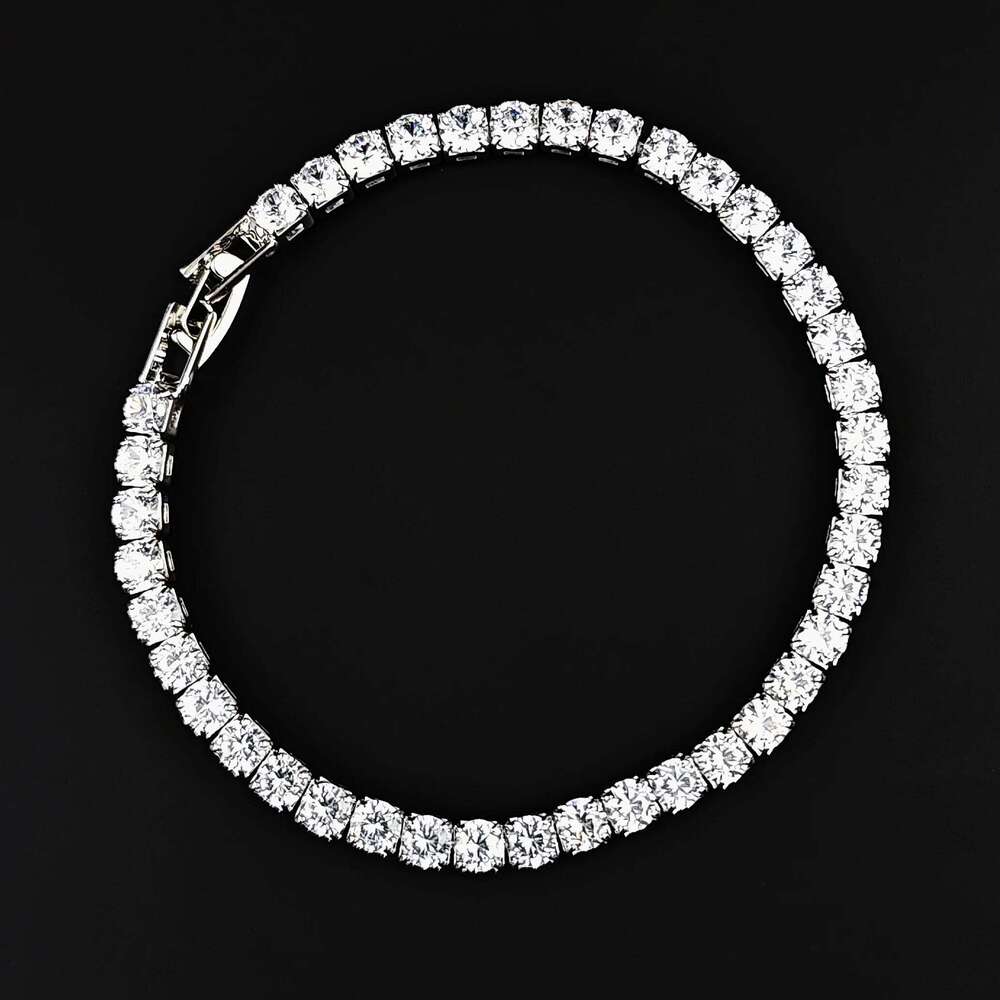 2024 New Arrival Luxury Round Silver Color on Hand Bracelet Bangle for Women Anniversary Gift Jewelry Bulk Sell S5650 Z260313