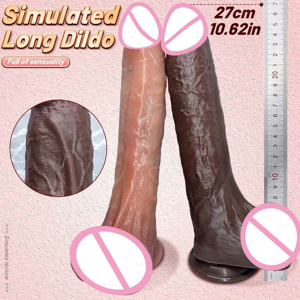 10.6in Long Silicone Dildo for Women with Powerful Suction Cup Big Dark Soft Anal Sex Toy Adult Tool 26H0314 - view 6