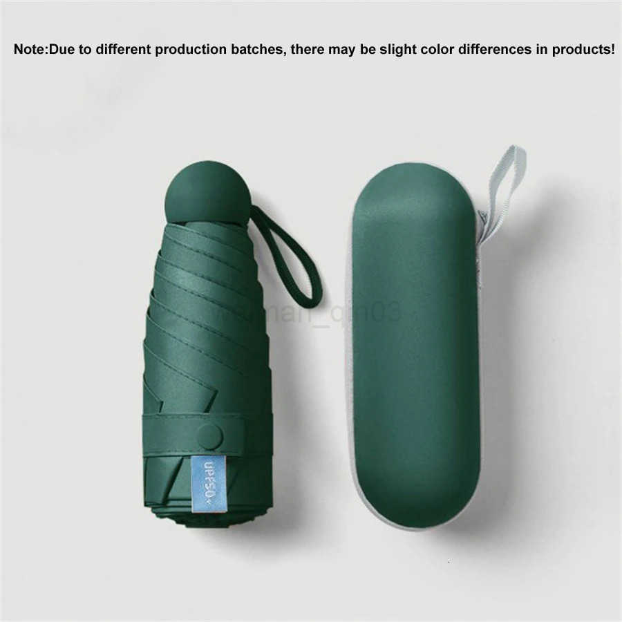 2pcs Portable Capsule Umbrella With Box Dual Use Sunshade And Rain Protection Lightweight Folding Umbrellas For Office Travel H260314