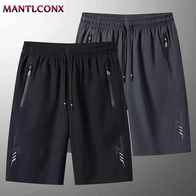 Summer Men's Sport Cool Sportswear Running Shorts Casual Bottoms Gym Fitness Training Jogging Short Pants Men Black Gray Z260314