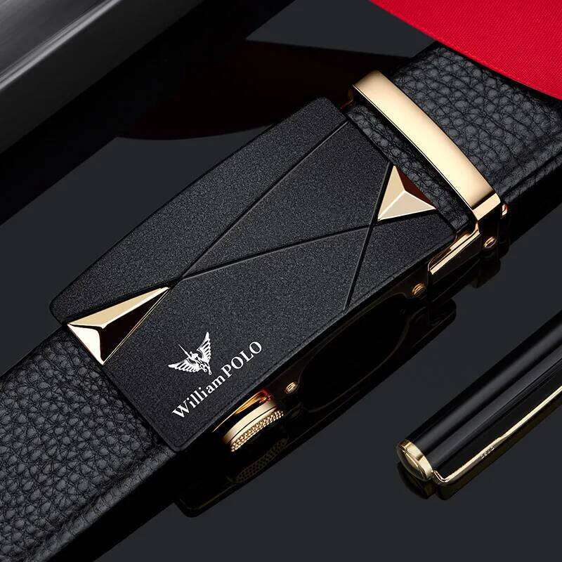 Men's cowhide casual pants automatic buckle business belt, fashionable formal versatile belt Z260226