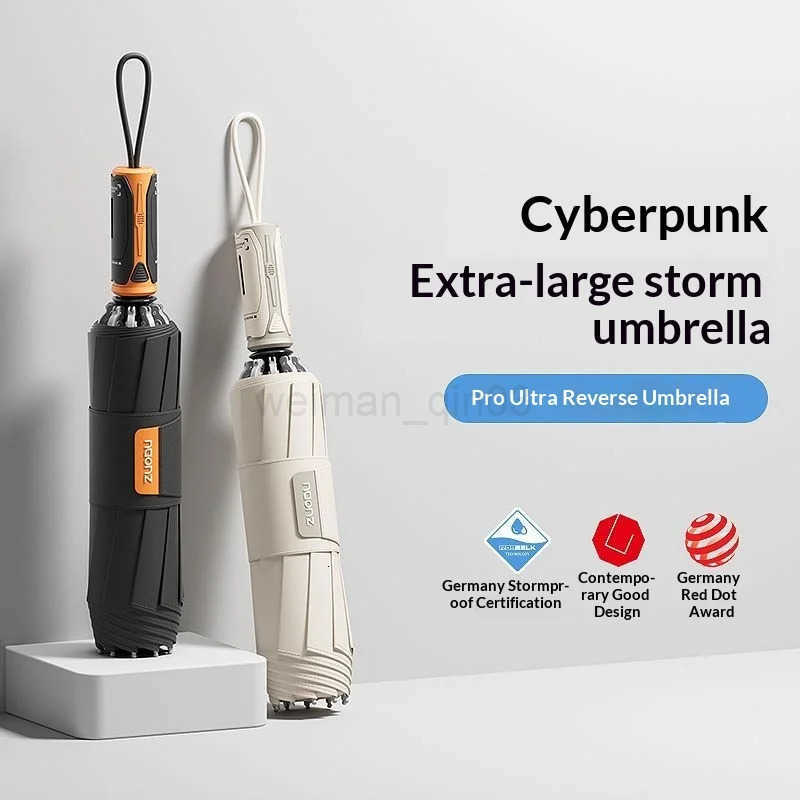 Fully automatic umbrella windproof and heavy rain special car reverse folding umbrella H260314