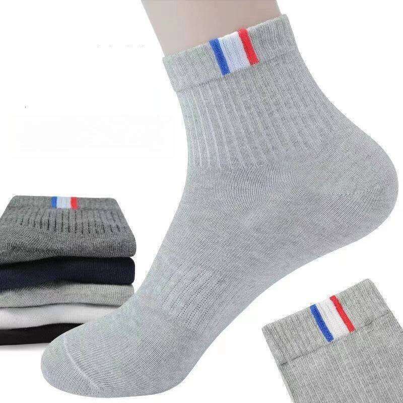 6Pairs Sweat-absorbing Breathable Thickened Medium Tube Spring and Summer Four-season Men's Sports Socks Z260314