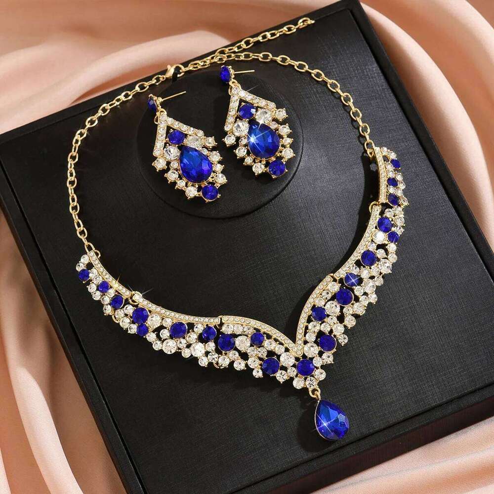 Ladies' fashionable design necklace earrings jewelry set suitable for daily wear, wedding parties, holiday gifts Z260313
