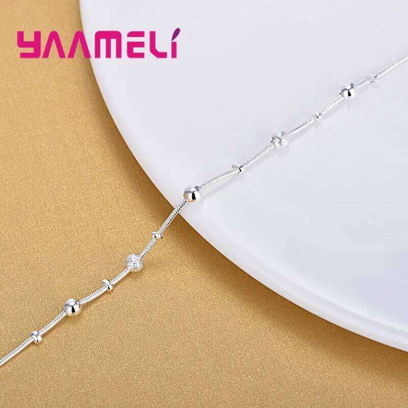 Trendy Women Foot Chains Adjustable Mujer Charm 925 Sterling Silver Color Anklets Bohemia Jewelry Summer Holiday Design Z260313