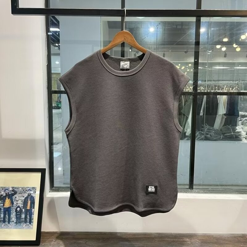 Summer INS Trend Ice Silk Designer T-shirt Designer Hoodie Sleeveless Vest White Polo Base Short Sleeve Retro Tank Top Men's Loose For Outerwear