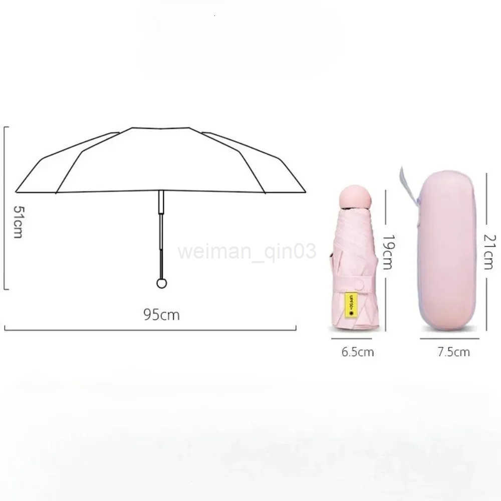 Mini Capsule Umbrella Waterproof and UV Resistant Sunshade Umbrella Simple Pocket Sunshade Umbrella Waterproof Portable Umbrella H260314