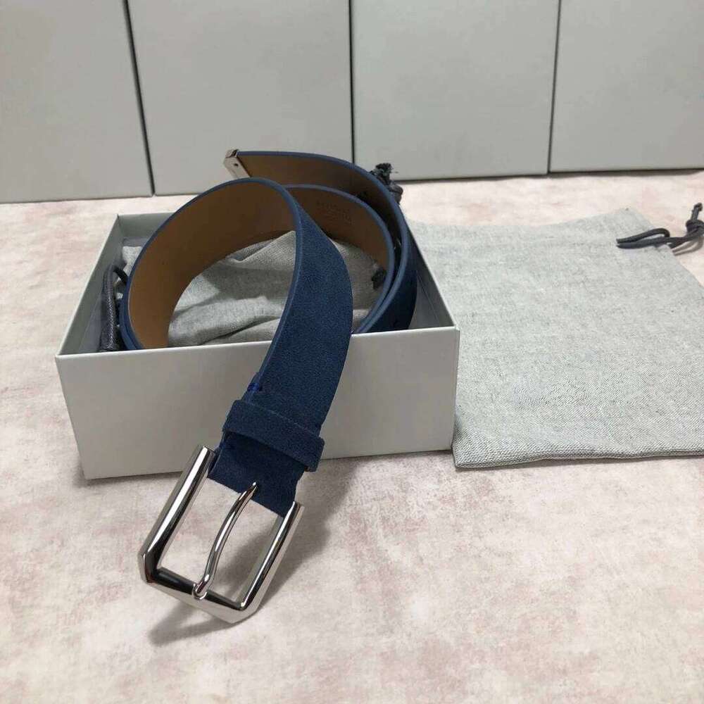 Holiday Gifts Luxury Brand Men's Handmade Top-Grain Cowhide Belt Double-Sided Suede Smooth Leather Casual Formal Versatile Z260226