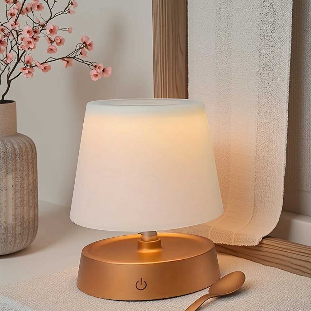 Portable Rechargeable LED Desk Lamp with USB Port Touch Control Night Light for Bedroom Camping Outdoor Use Modern Mini Tab Y260314