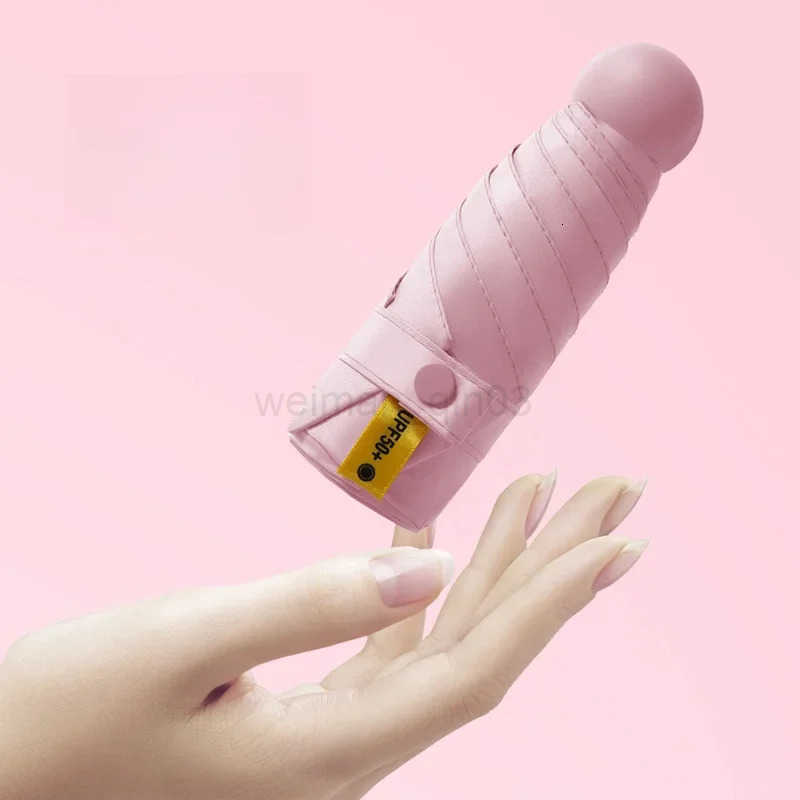 Mini Sunscreen UV Protection Parasol - Compact Pocket-Sized Umbrella for Sunny/Rainy Days Lightweight Travel Gift Capsule H260314