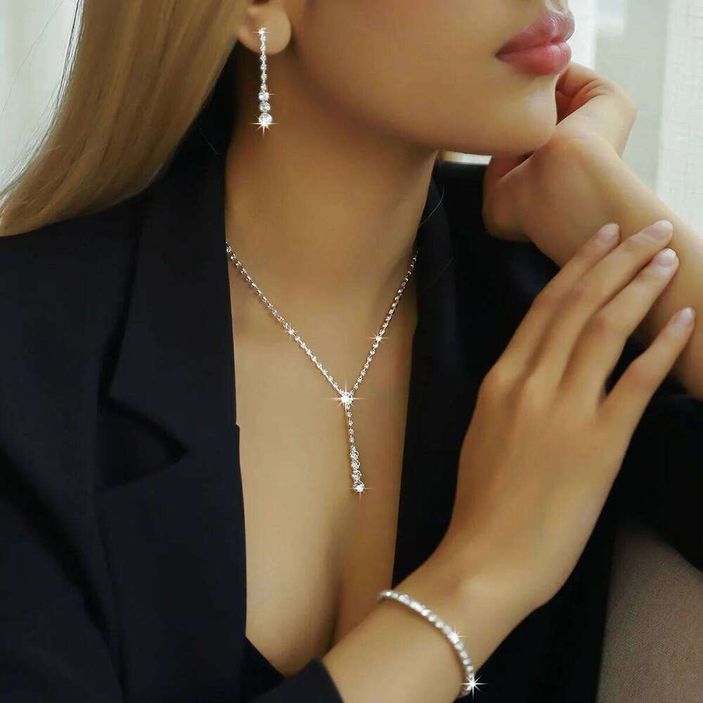 4PC Women's Fashion Copper Claw Chain Minimalist Necklace Earrings Bracelet Jewelry Set Party Festival Gift Z260313