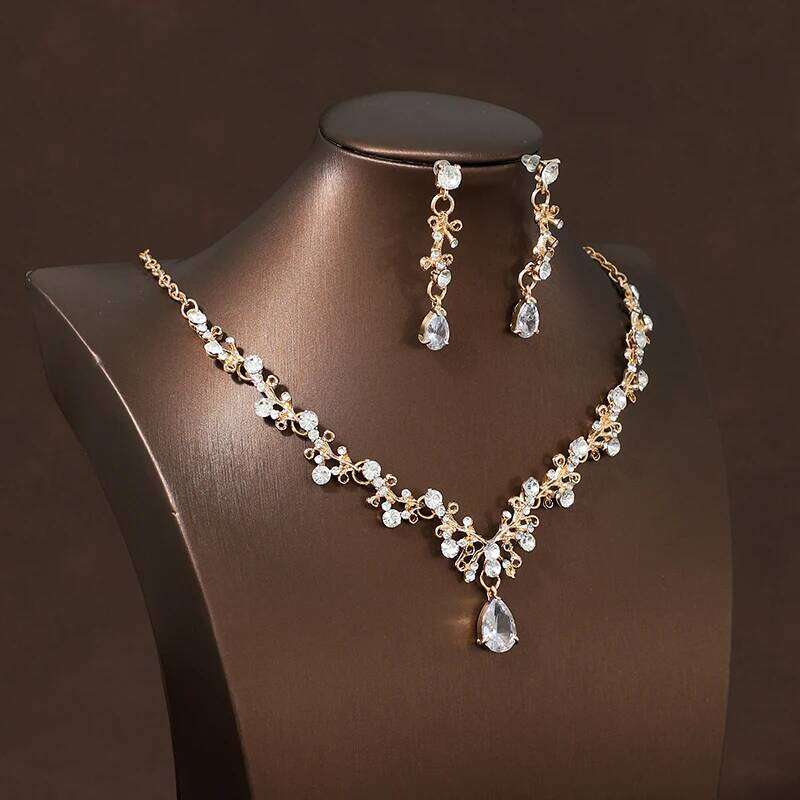 Itacazzo Bride Wedding Classic Necklace Earring Set Exquisite and Elegant Ladies Suitable for Party Festivals Z260313