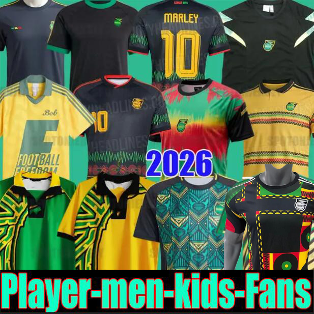 MARLEY Jamaica soccer jerseys 2026 world cup copa national football shirts trainning 2026 Jamaica jersey Retro Kit 1998 home away pre match maillot jamaique 2026