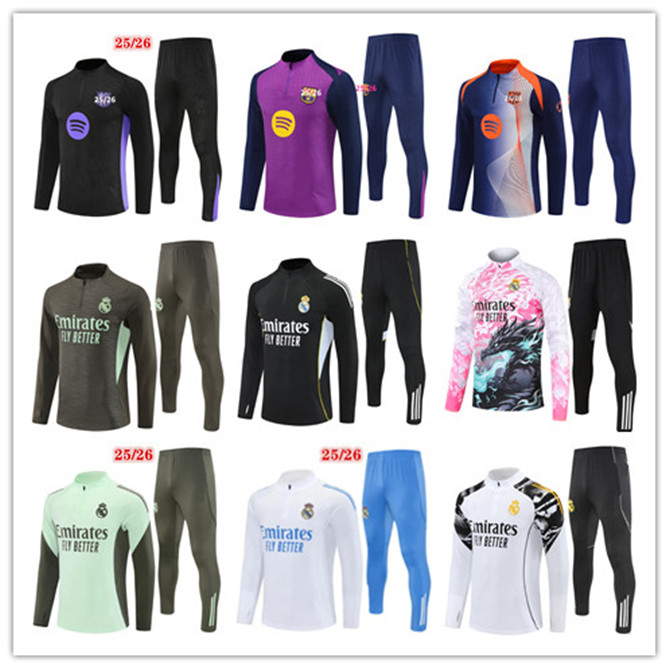 2025 2026 Barcelonaes soccer TRACKSUIT LAMINE YAMAL soccer training suit 2025/26 Barce soccer tracksuit training suit men and kids SET tracksuit