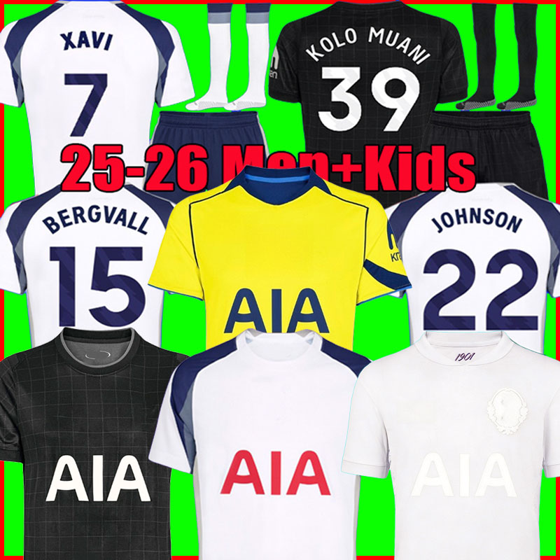 Tottenham hotapur soccer Jersey 25 26 Football shirt kit whiteout special 125 MADDISON KUDUS XAVI KULUSEVSKI KOLO 2026 ROMERO GRAY VAN DE VEN men kids set 66