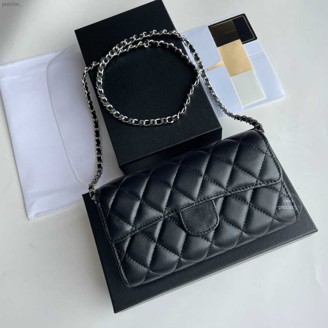 Luxury Designer Lambskin Quilted Chain Shoulder Bag Women Classic Flap Crossbody Messenger Handbag Small Bag