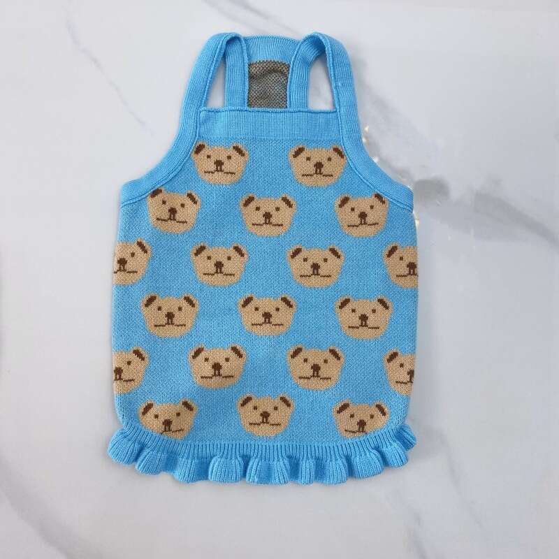 2026 Spring Autumn Pet Knitted Vest Vintage Ruffled Style For Small Medium Dogs Cats French Bulldog German Shepherd Bichon Frise Soft Apparel pupakaIK