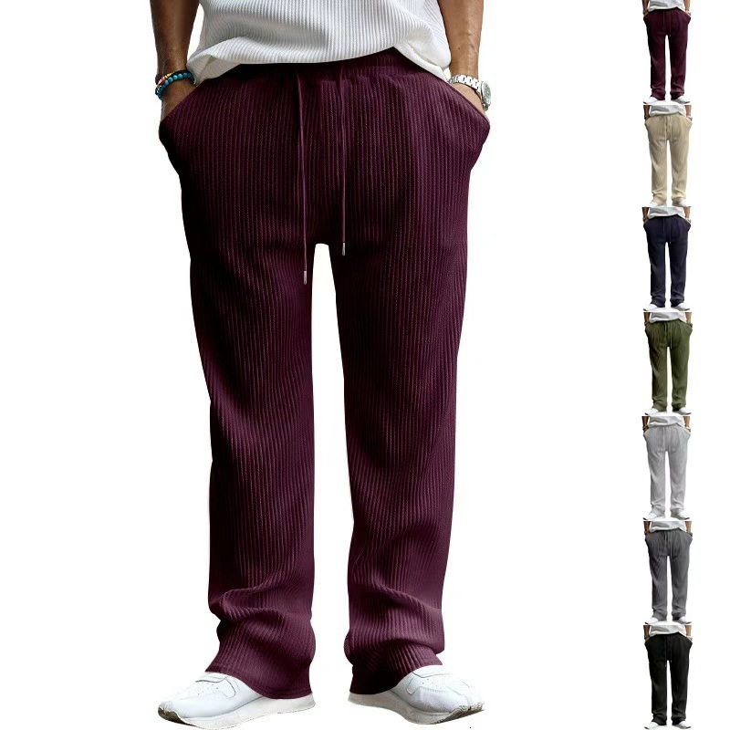 Spring And Essential Shorts Autumn Men's Casual Trousers Designer Shorts Highend Loose Essentials Shorts Straight Pants Striped Highwaisted Wideleg Pants