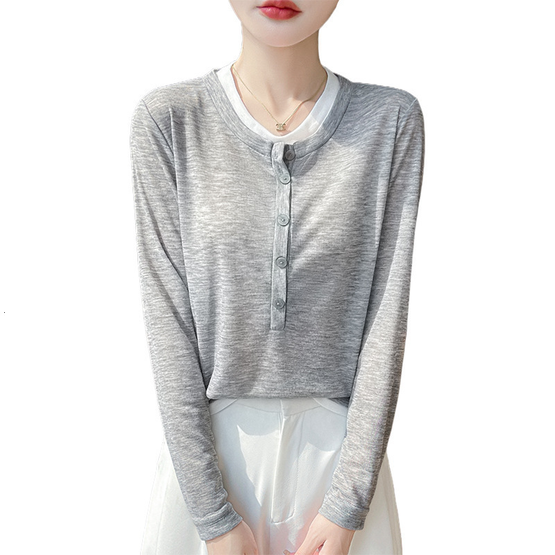 Lightweight Two-piece Designer Designer Shirt Hoodie Round-neck Bse Spring-summer Polo Shirt New Verstile Women's Sweter Suitble For Outerwer Sun