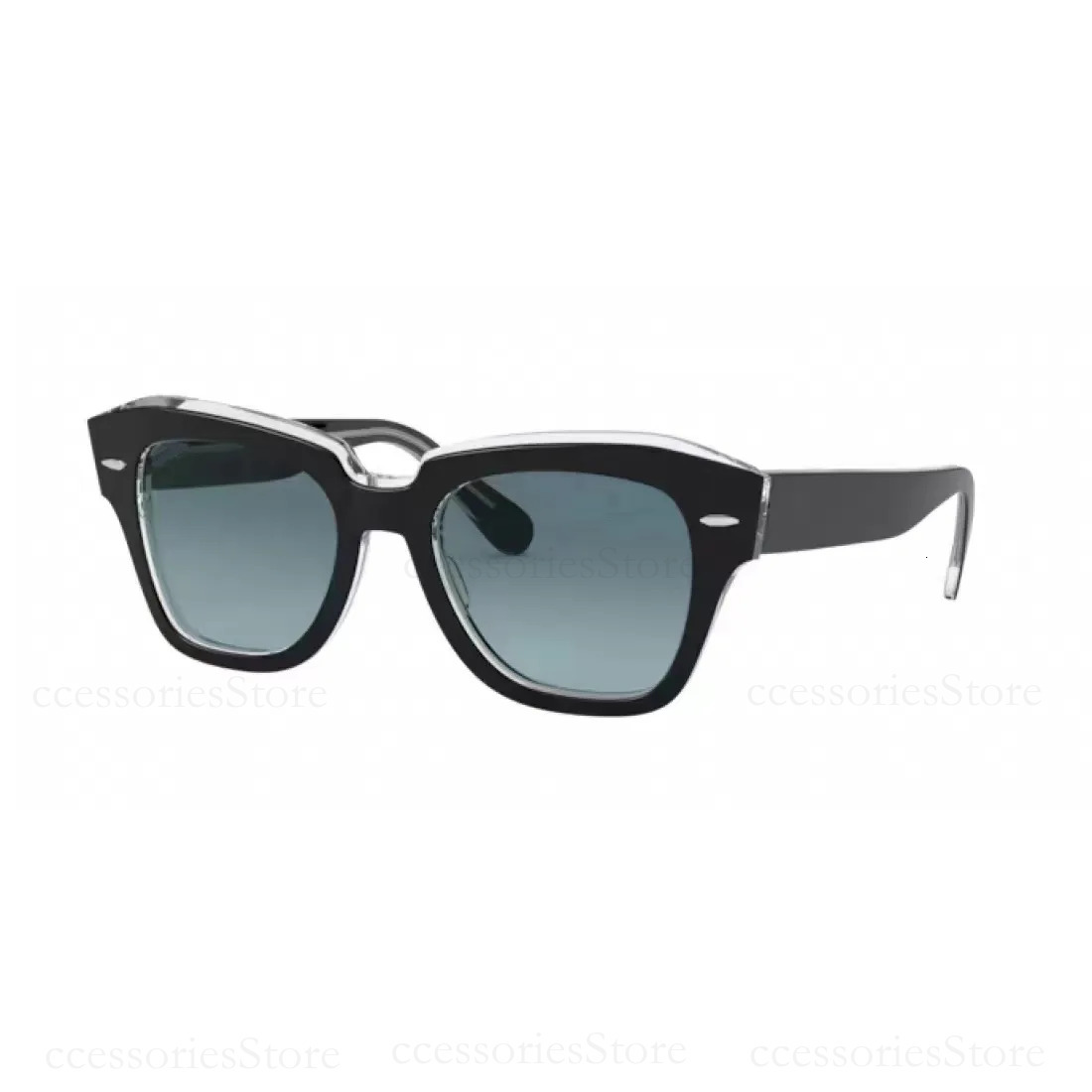 Luxury brand Luxury State Street Eyeglass Glass Lenses Sunglasses Men Women Glass Lenses with Acetate Frame Fashion Sun Glasses Male Female Lentes De 