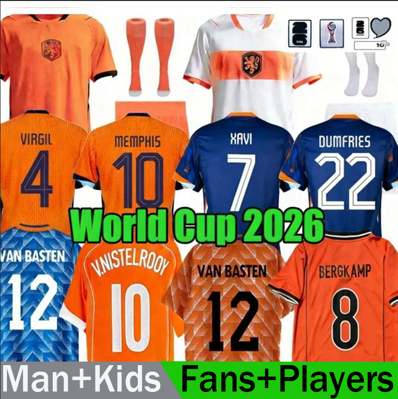Dutch team jersey Holland world cup 2026 retro Soccer Jersey Bergkamp ROBBEN vintage National Team football tops Shirt Kids Kit MEMPHIS GAKPO 26 27