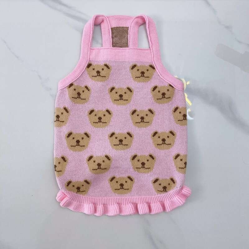 2026 Spring Autumn Pet Knitted Vest Vintage Ruffled Style For Small Medium Dogs Cats French Bulldog German Shepherd Bichon Frise Soft Apparel pupakaIK