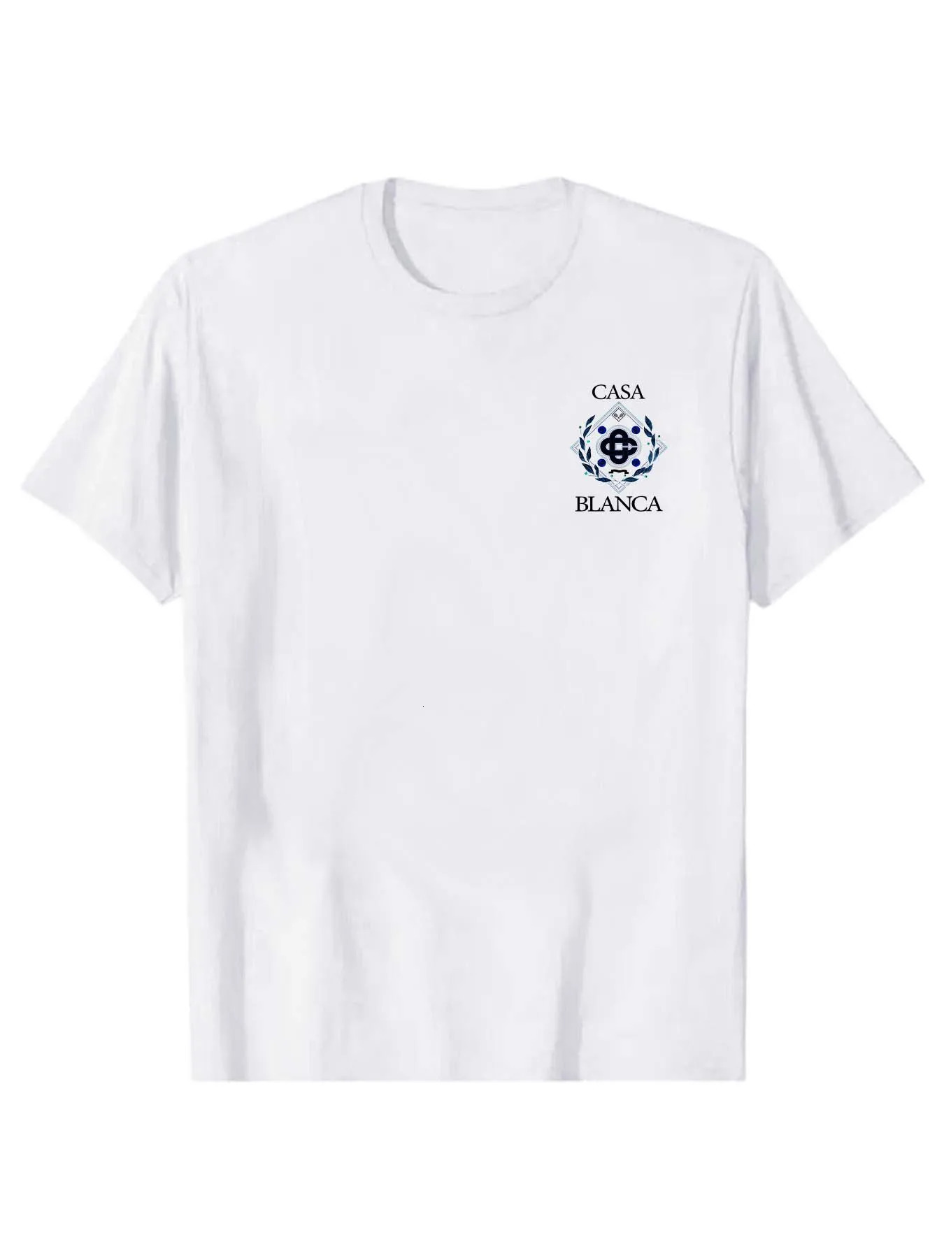 Mens casual short-sleeve T-shirt suitable for all seasons daily wear double-sided Blanca pattern unisex available in black 260302