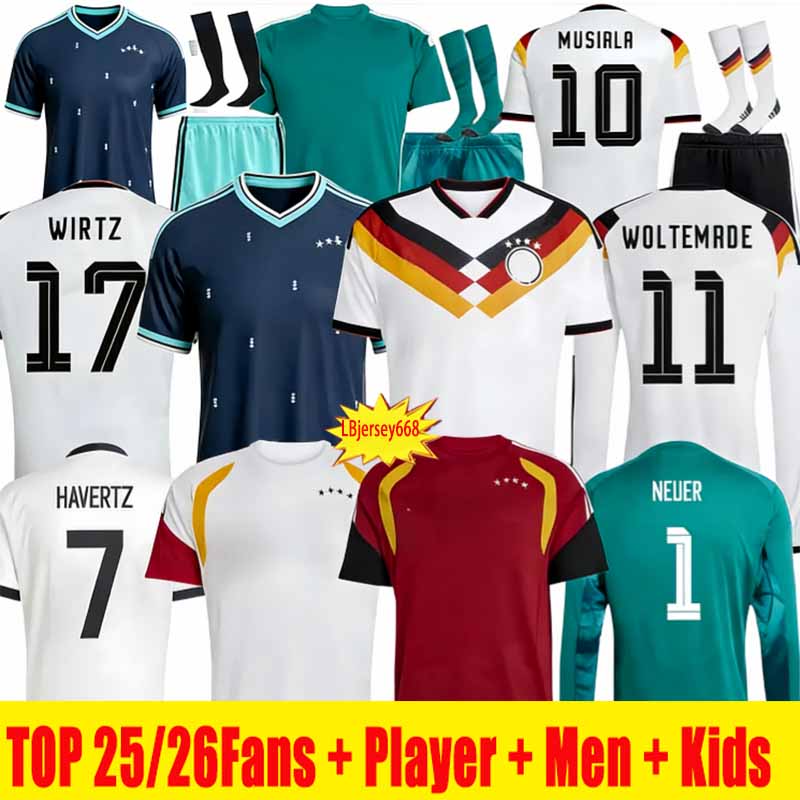 2026 germany world cup jersey 26 27 soccer jerseys Kit Women football shirts men kids set goalkeeper Deutschland HAVERTZ GNABRY Long sleeves goalkeeper