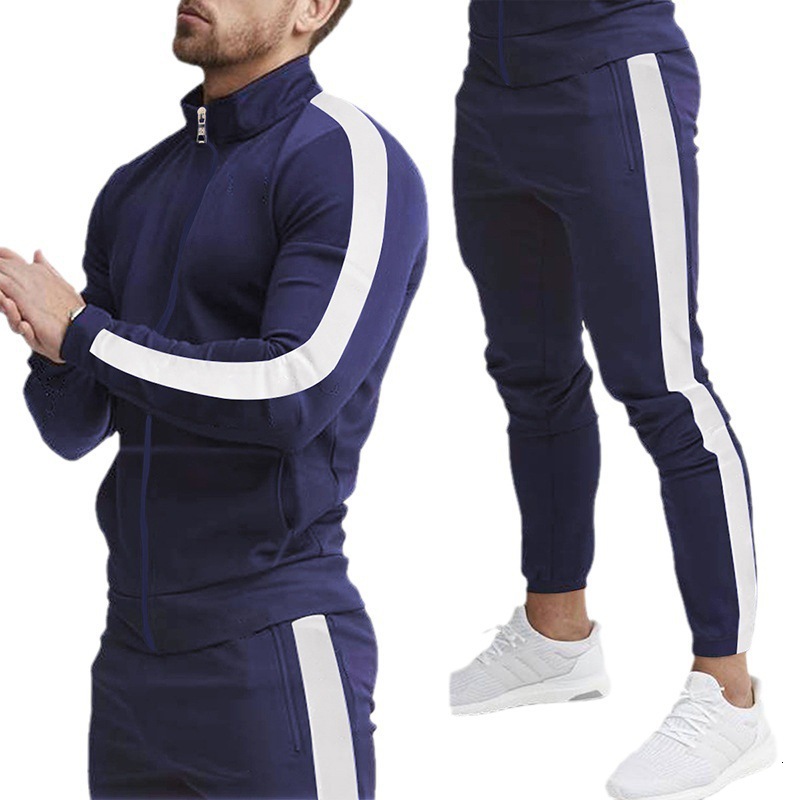 Spring Designer T-shirt And Autumn Men's Longsleeve Polo Longpants Casual Designer Hoodie Sports Suit European And American Style Patchwork Standup Collar Slim